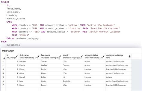 multi case statement sql